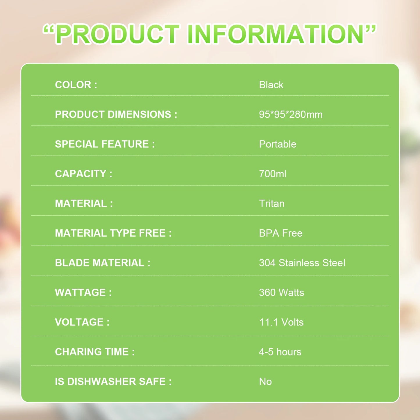 Portable Electric Blender