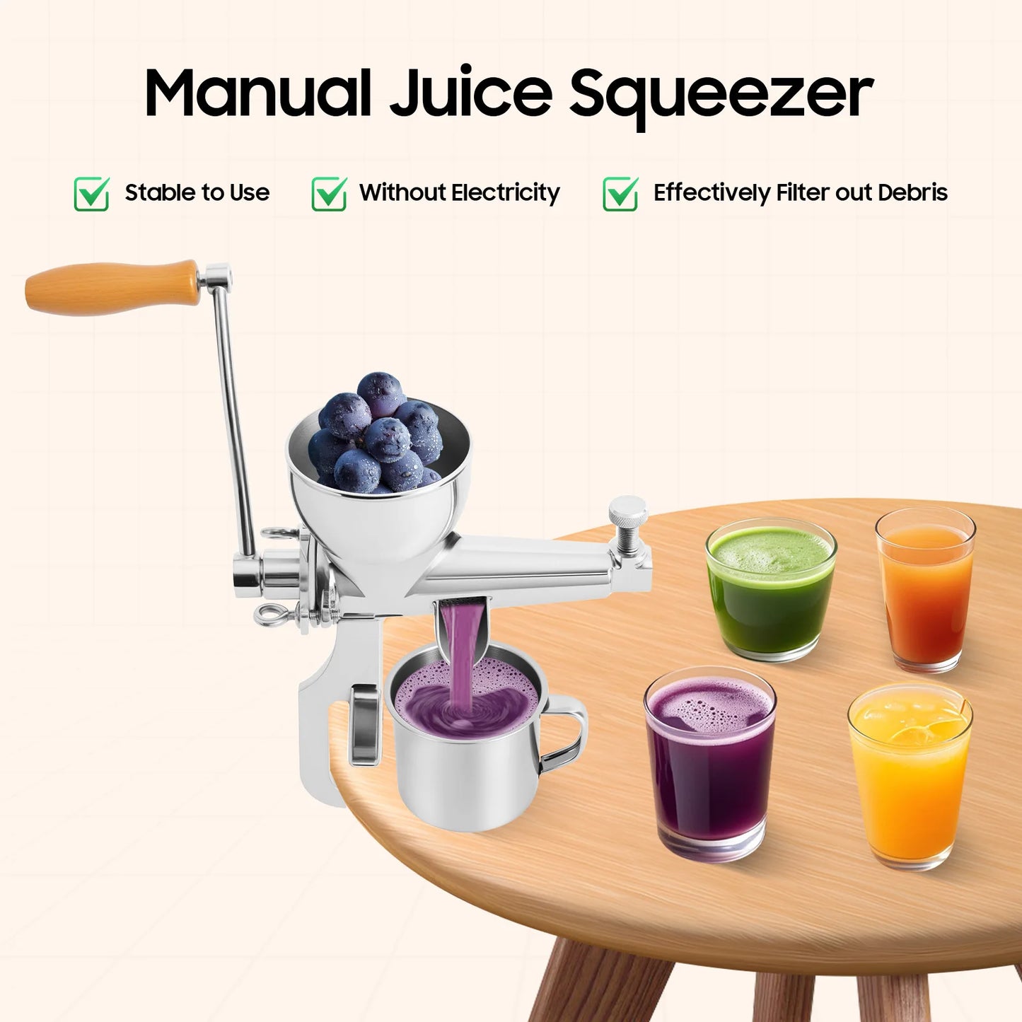 PurePress™ Manual Stainless Juicer
